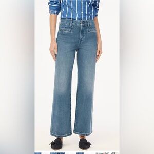 NWT JCREW size 28P Wide-leg crop jean with welt pockets in all-day stretch